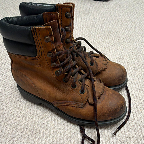 Red wing brown leather lace - brown, lace-up