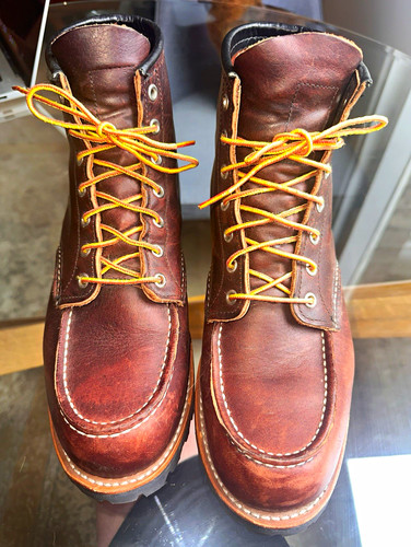 Red wing roughneck moc toe - red,