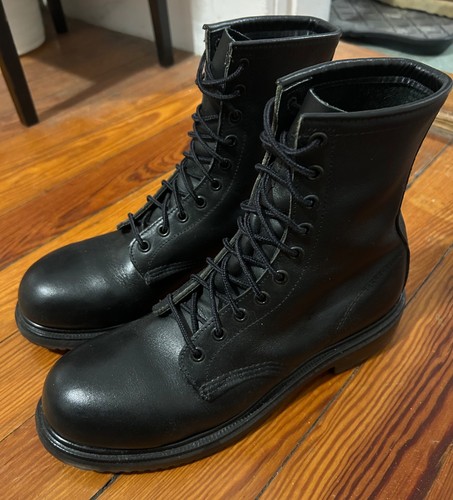 Red wing mens black - work, boots