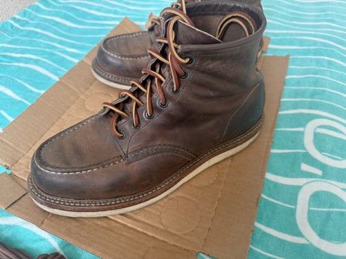 Red wing shoes - red, concrete
