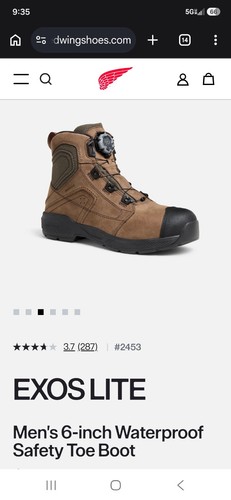 Red wing exos lite mens - red, 9.5